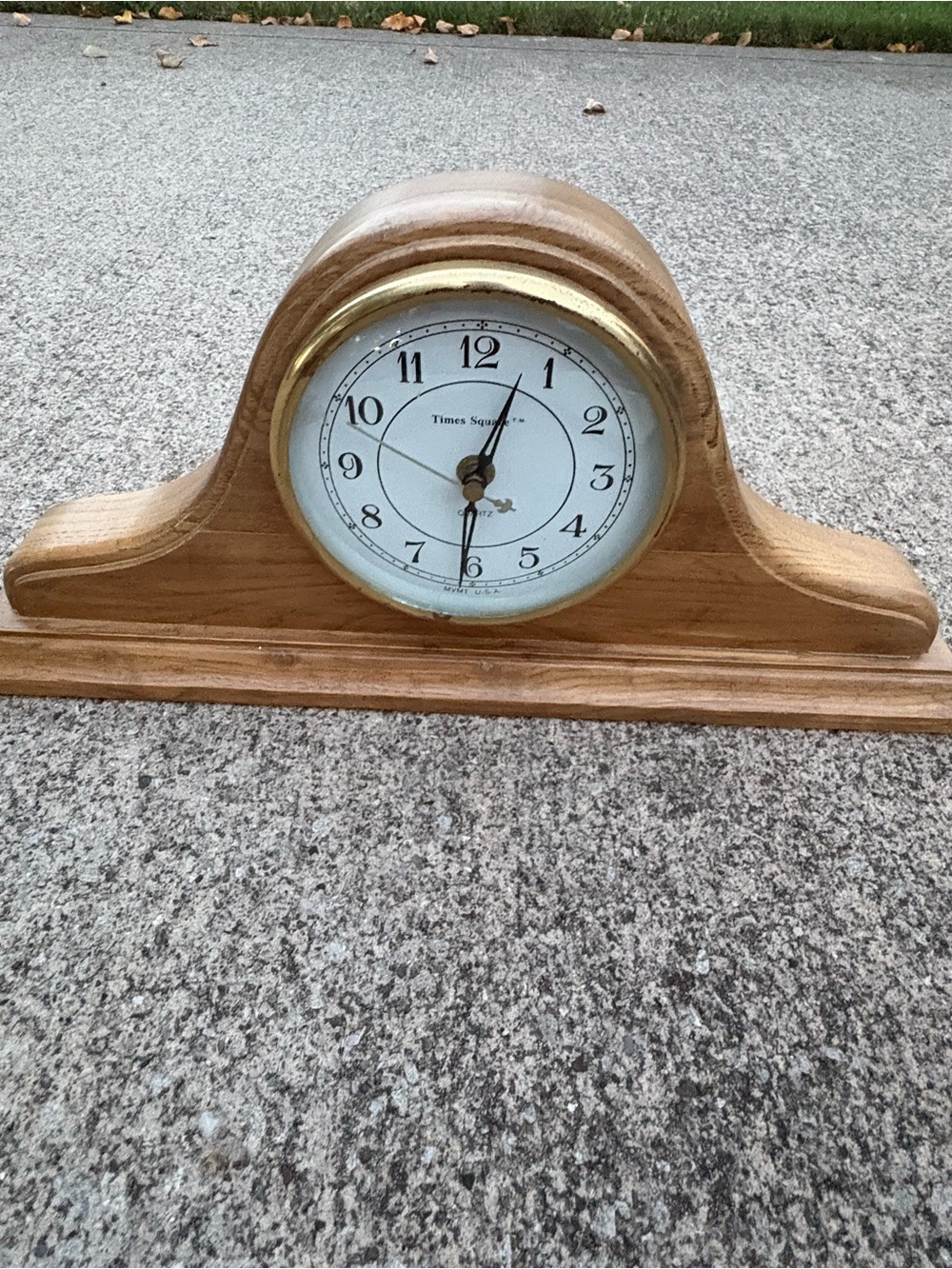 Vintage Wooden Times Square Mantel Clock